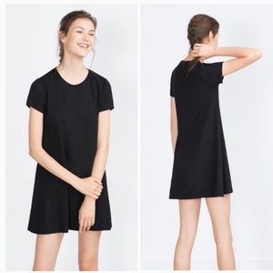 Zara Casual Women’s Mini Black T-Shirt Dress Size Small NWT
